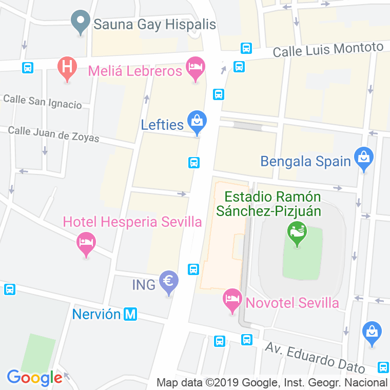 Código Postal calle Luis Morales, avenida (Pares Del 2 Al Final) en Sevilla