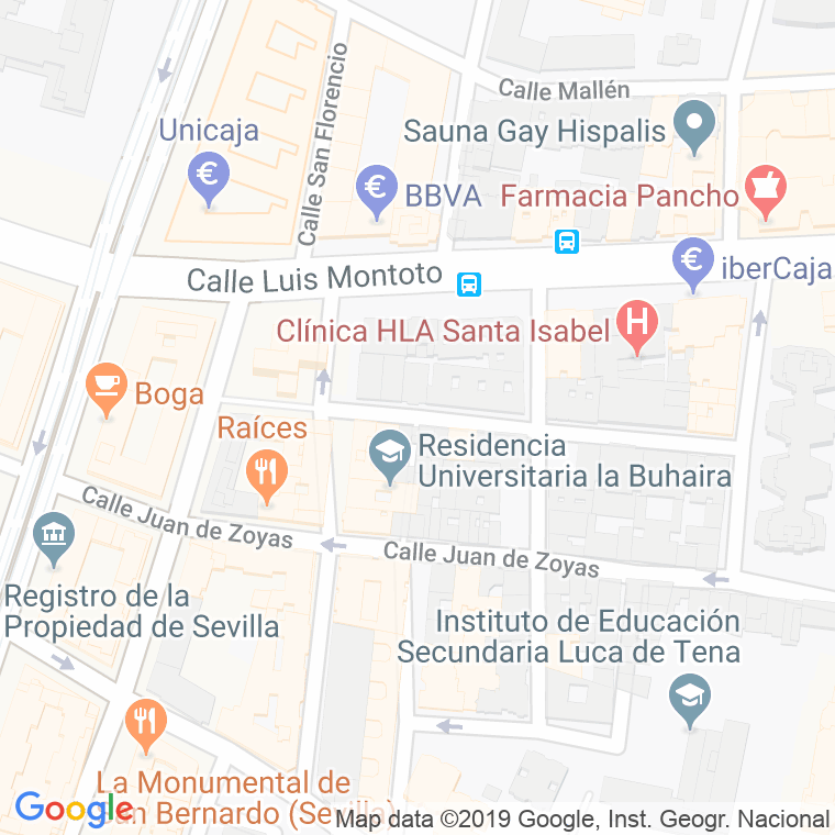 Código Postal calle San Ignacio en Sevilla