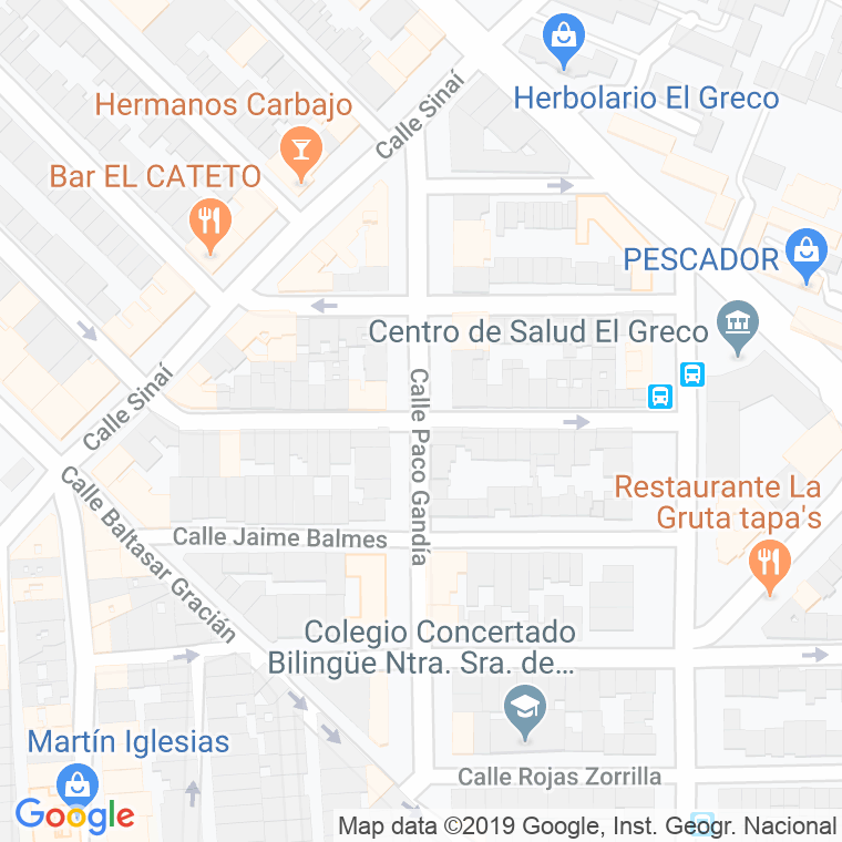 Código Postal calle Gandia en Sevilla