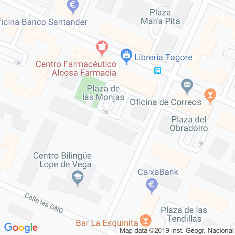 Código Postal calle Monjas, plaza en Sevilla