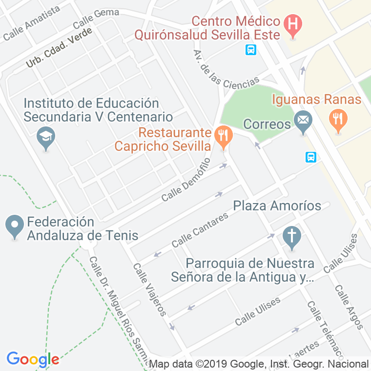 Código Postal calle Demofilo en Sevilla