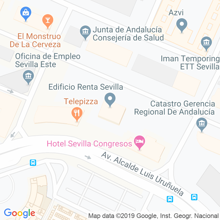 Código Postal calle Espacio, edificio en Sevilla