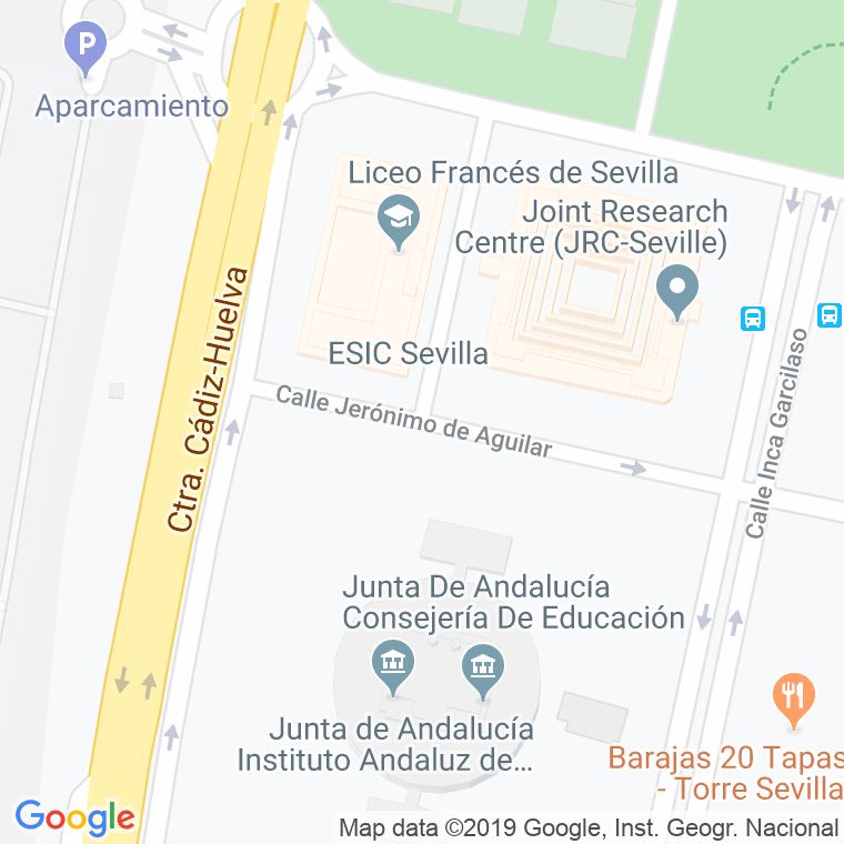 Código Postal calle Jeronimo De Aguilar en Sevilla