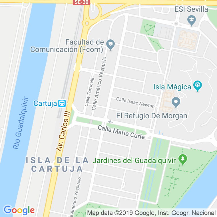 Código Postal calle Leonardo Da Vinci en Sevilla