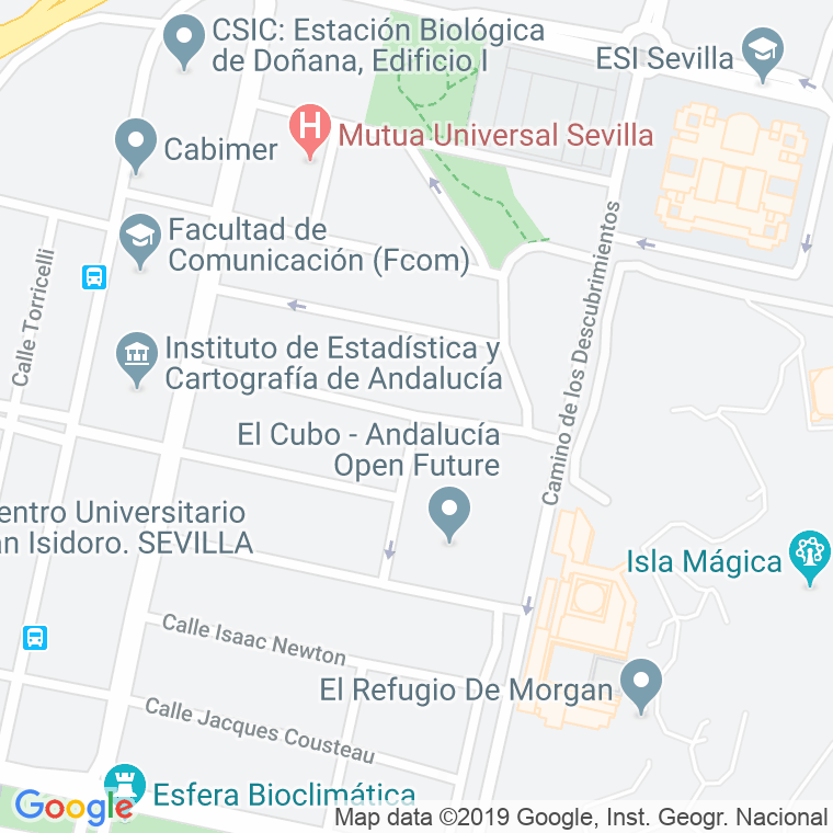 Código Postal calle Tomas Alba Edison en Sevilla