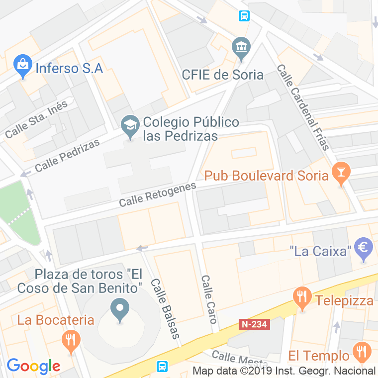 Código Postal calle Caro en Soria