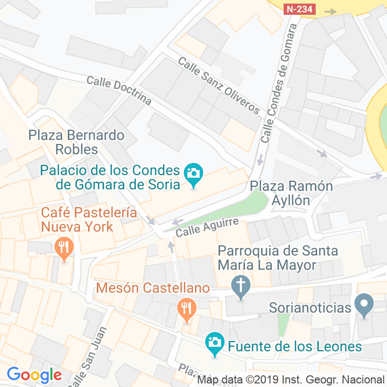 Código Postal calle Condes De Gomara en Soria