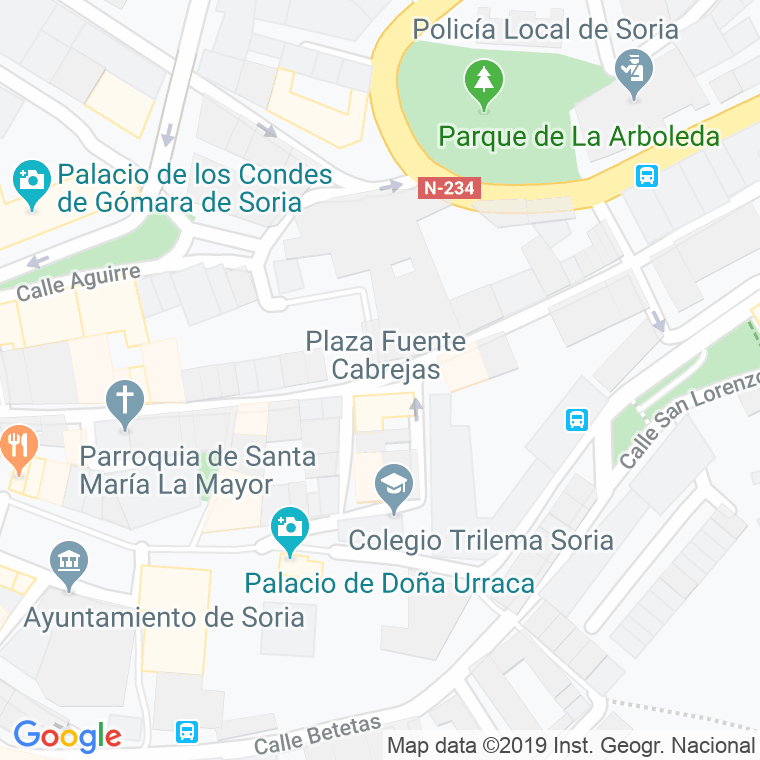 Código Postal calle Fuente Cabrejas, plaza en Soria