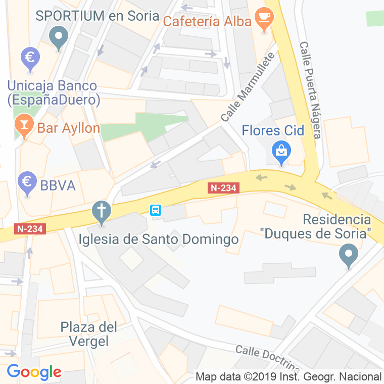 Código Postal calle Santo Tome   (Impares Del 1 Al Final) en Soria