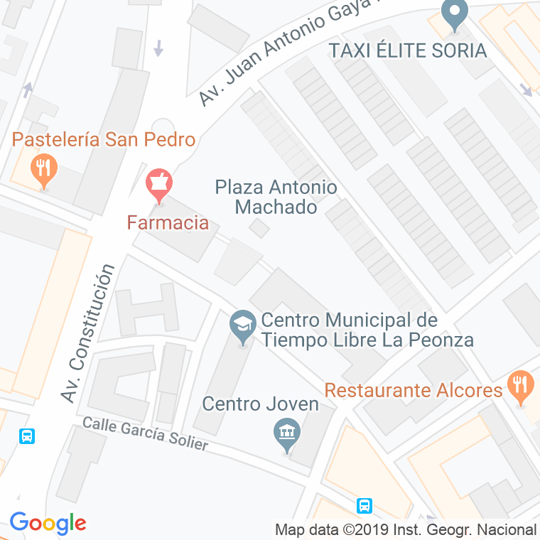 Código Postal calle Antonio Machado, plaza en Soria