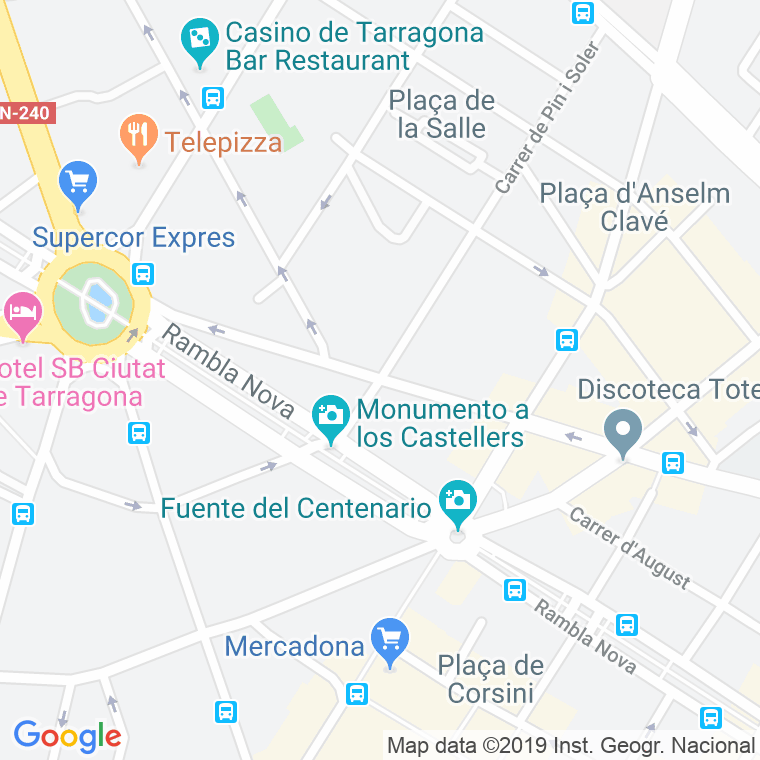 Código Postal calle Enginyer Cabestany, De L' en Tarragona