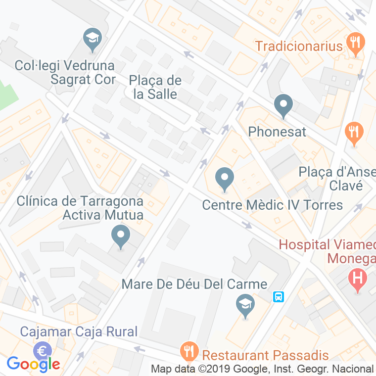 Código Postal calle Baro De Les Quatre Torres en Tarragona