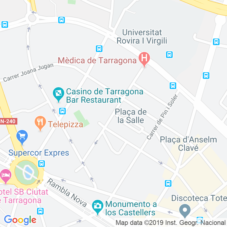 Código Postal calle Santa Joaquima De Vedruna en Tarragona