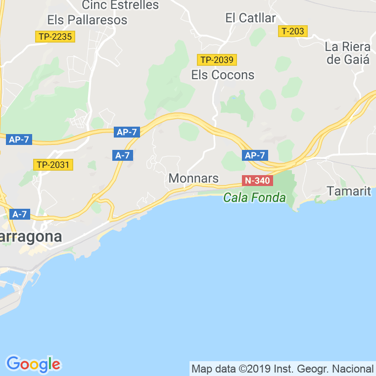 Código Postal calle Augusta, via (Impares Del 1 Al 97)  (Pares Del 2 Al 60) en Tarragona