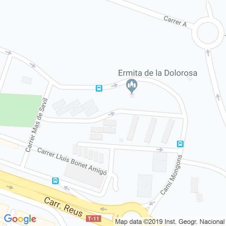 Código Postal calle Mas De Les Garses en Tarragona