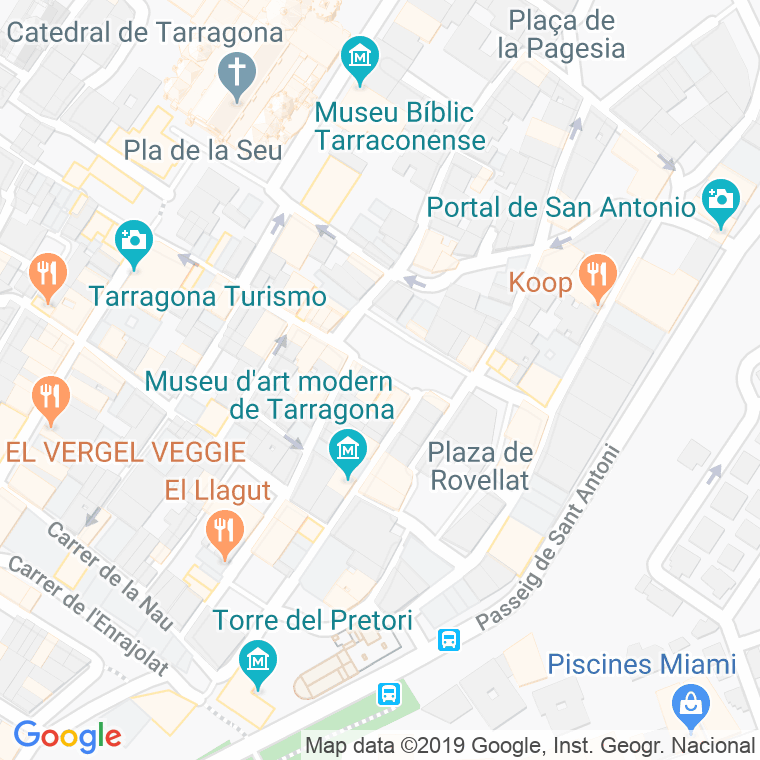Código Postal calle Oli, plaça en Tarragona