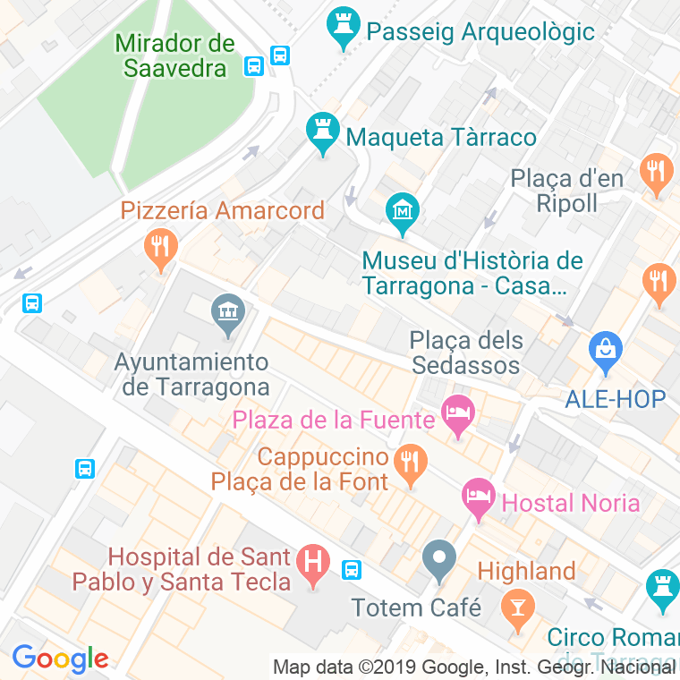 Código Postal calle Sant Domenec en Tarragona
