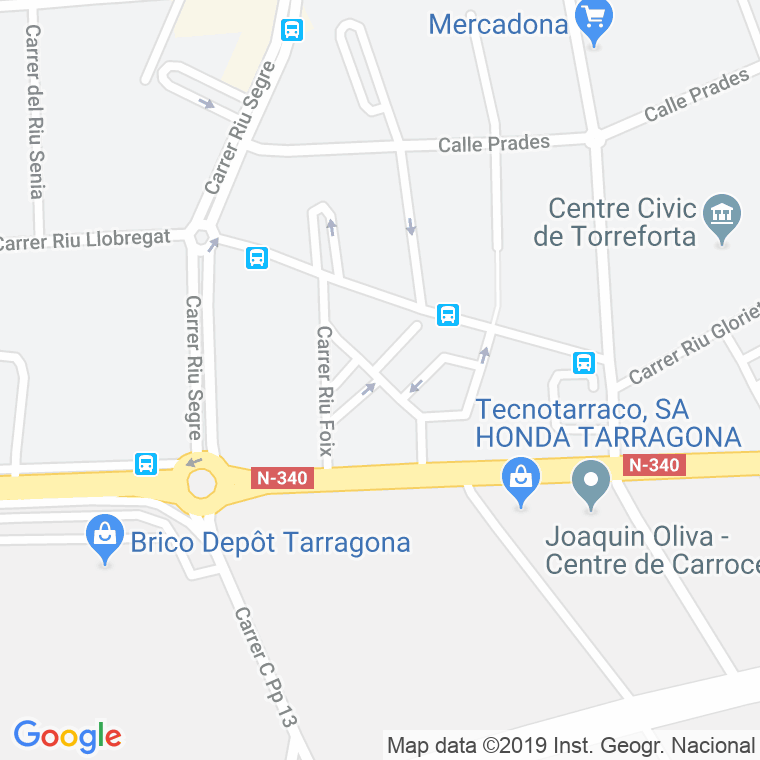 Código Postal calle Bic, bloc en Tarragona
