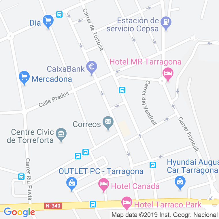 Código Postal calle Montblanc en Tarragona