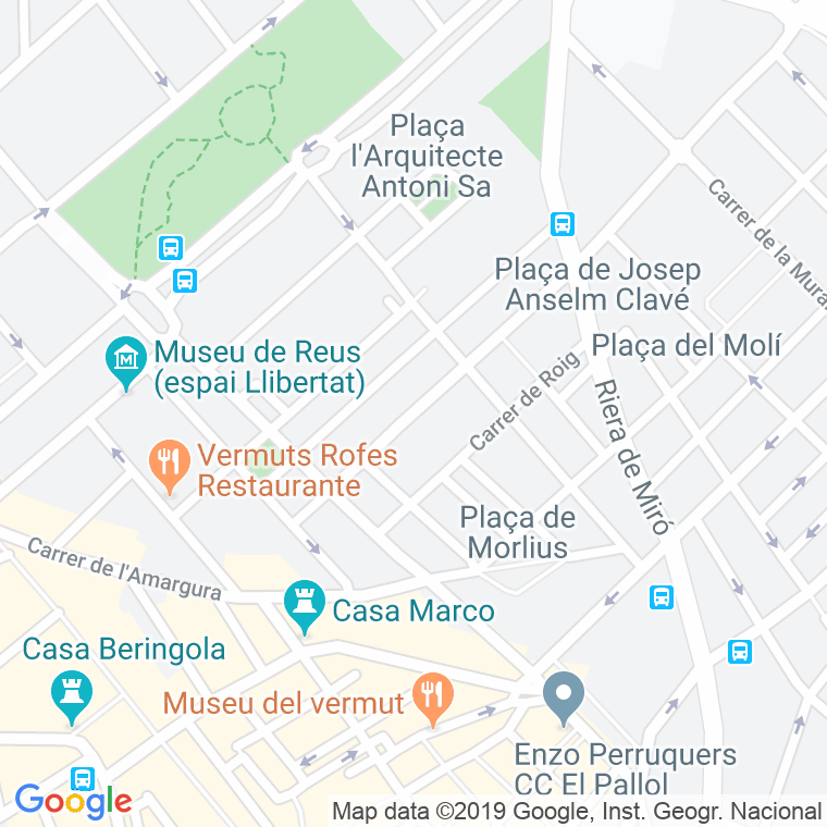 Código Postal calle Alt De Sant Pere en Reus