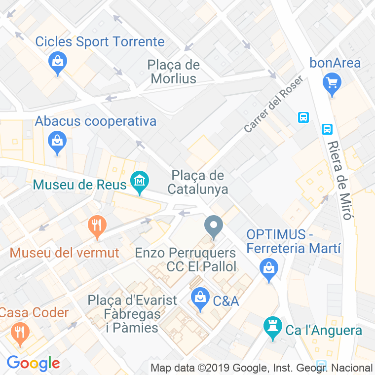 Código Postal calle Catalunya, plaça (Impares Del 1 Al Final)  (Pares Del 2 Al Final) en Reus
