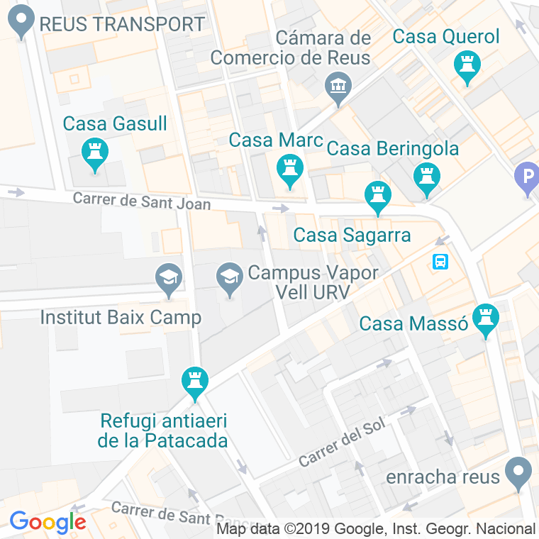 Código Postal calle Pere Odena en Reus