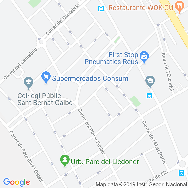 Código Postal calle Alcalde Maria Pons en Reus