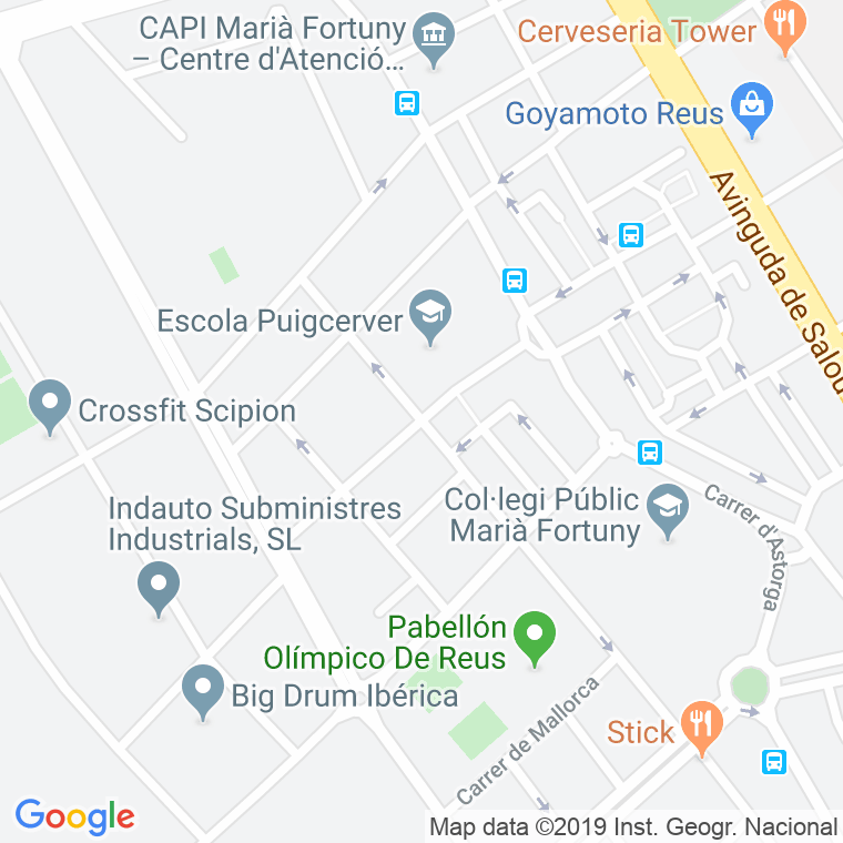 Código Postal calle Capafons en Reus