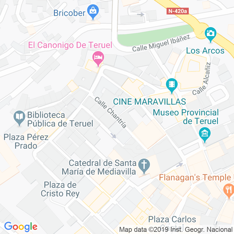 Código Postal calle Chantria en Teruel
