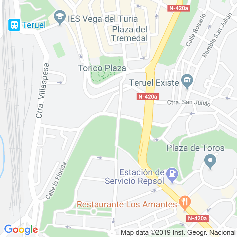 Código Postal calle Florida, La, urbanizacion en Teruel