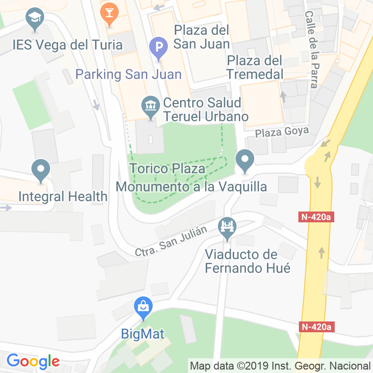 Código Postal calle Glorieta, paseo en Teruel