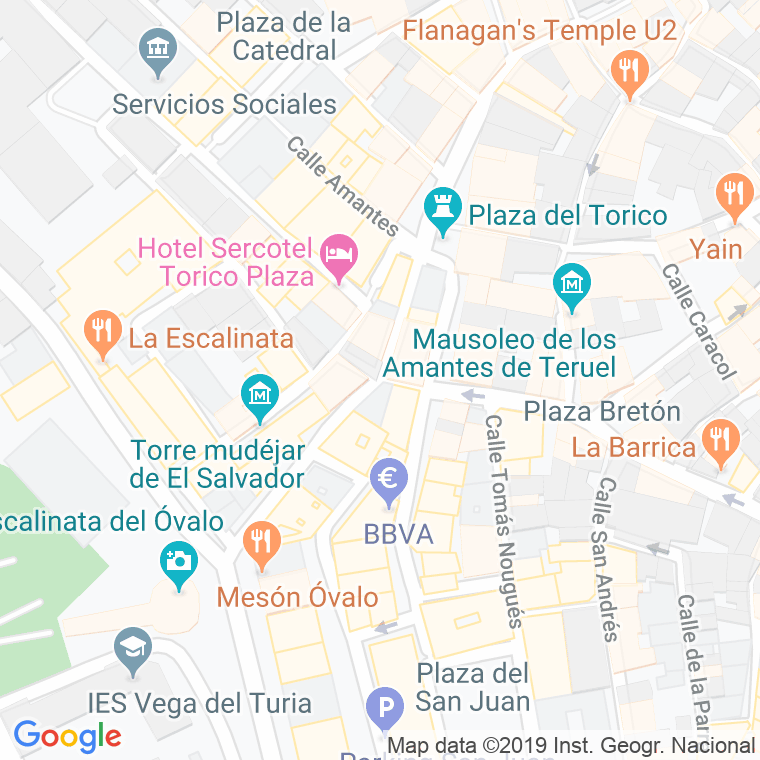 Código Postal calle Laureado Garcia Esteban en Teruel