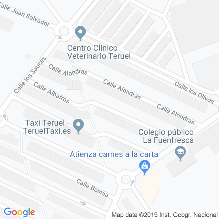 Código Postal calle Albatros en Teruel