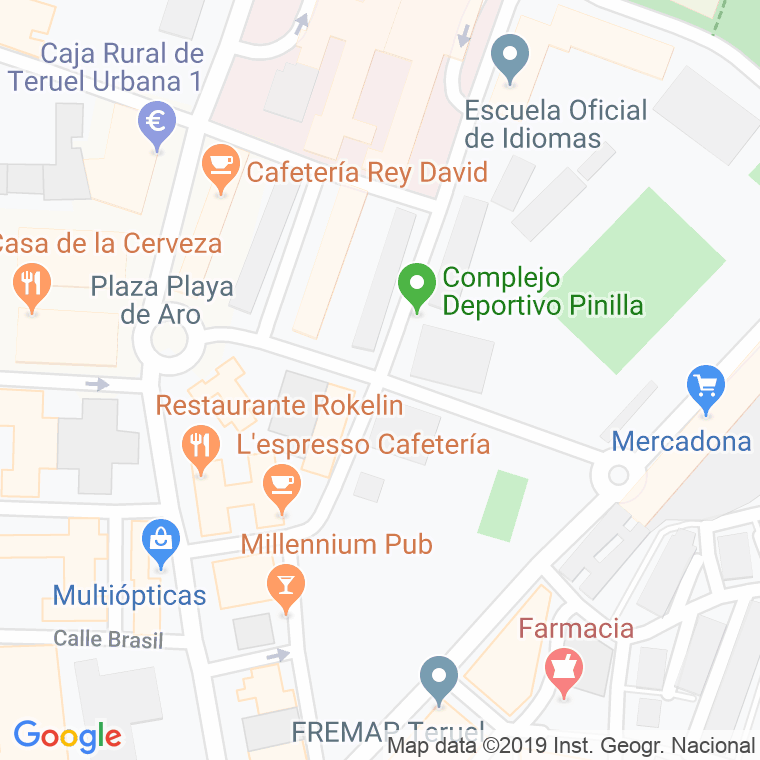 Código Postal calle Barcelona en Teruel