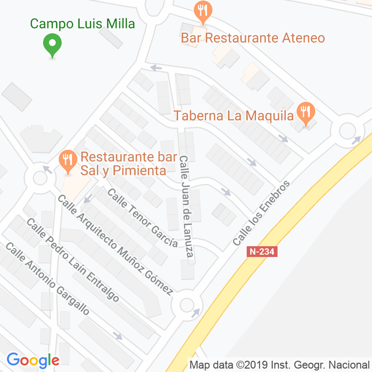 Código Postal calle Juan De Lanuza en Teruel