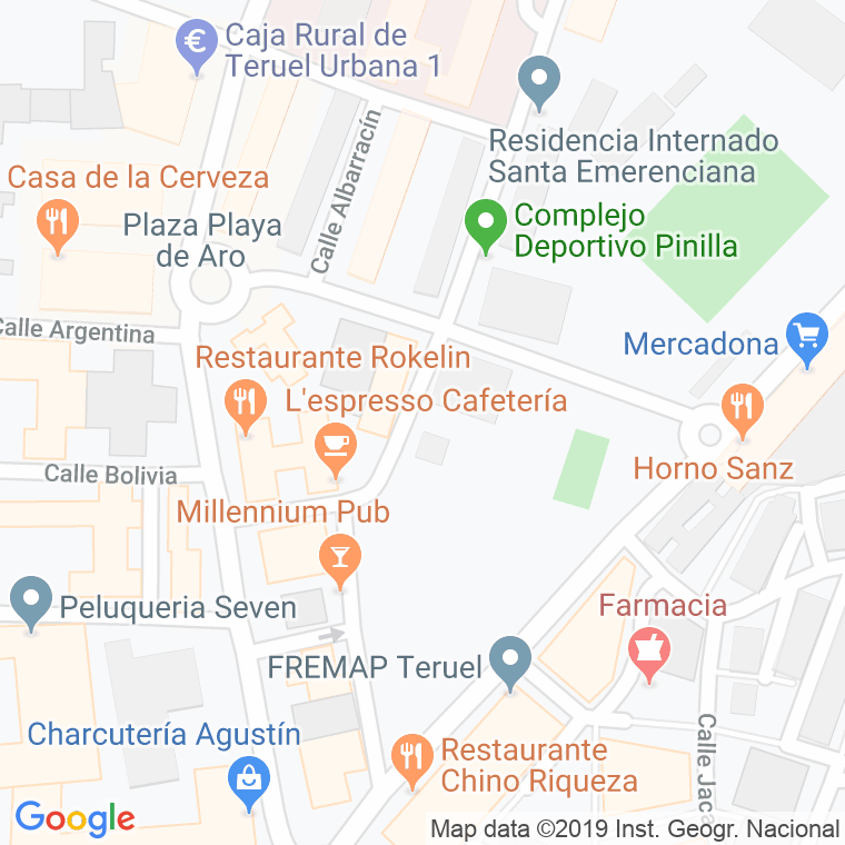 Código Postal calle San Fernando en Teruel