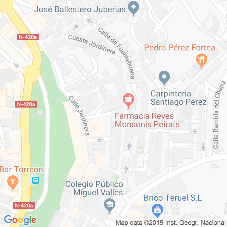 Código Postal calle Orquidea, La en Teruel