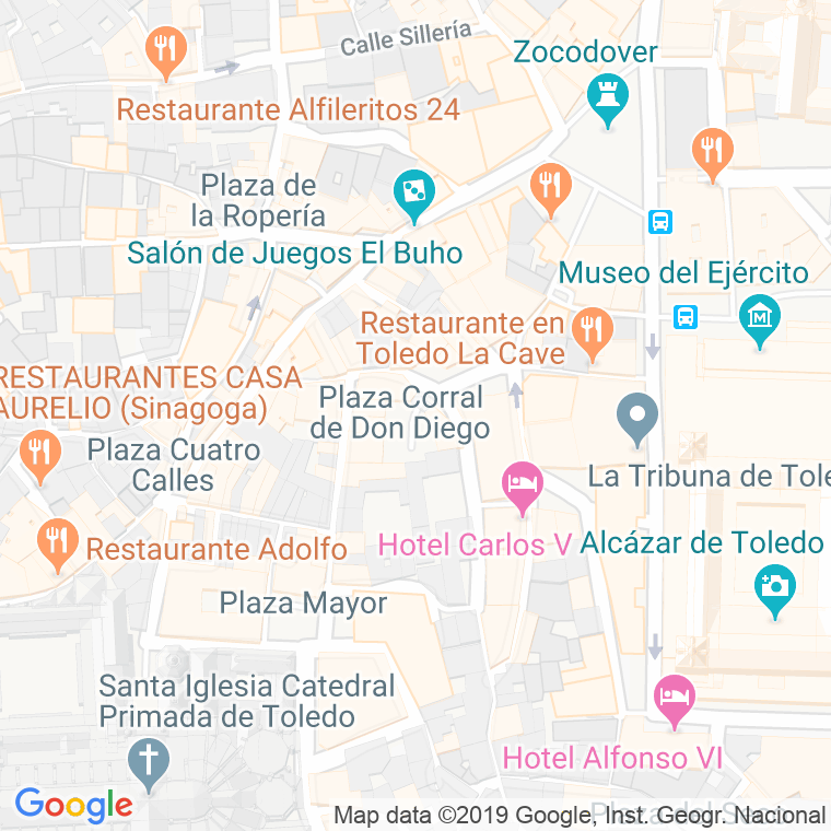 Código Postal calle Corral De Don Diego en Toledo
