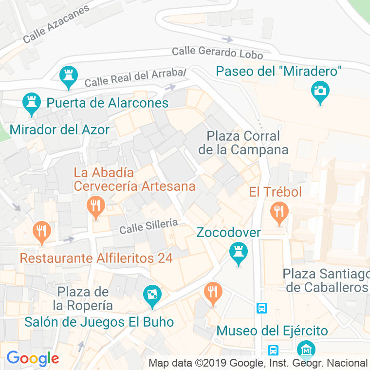 Código Postal calle San Agustin, plaza en Toledo