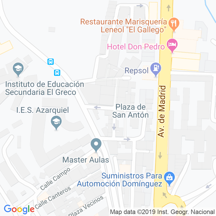 Código Postal calle San Roque, travesia en Toledo
