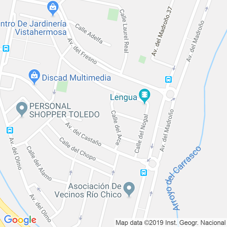 Código Postal calle Arce en Toledo