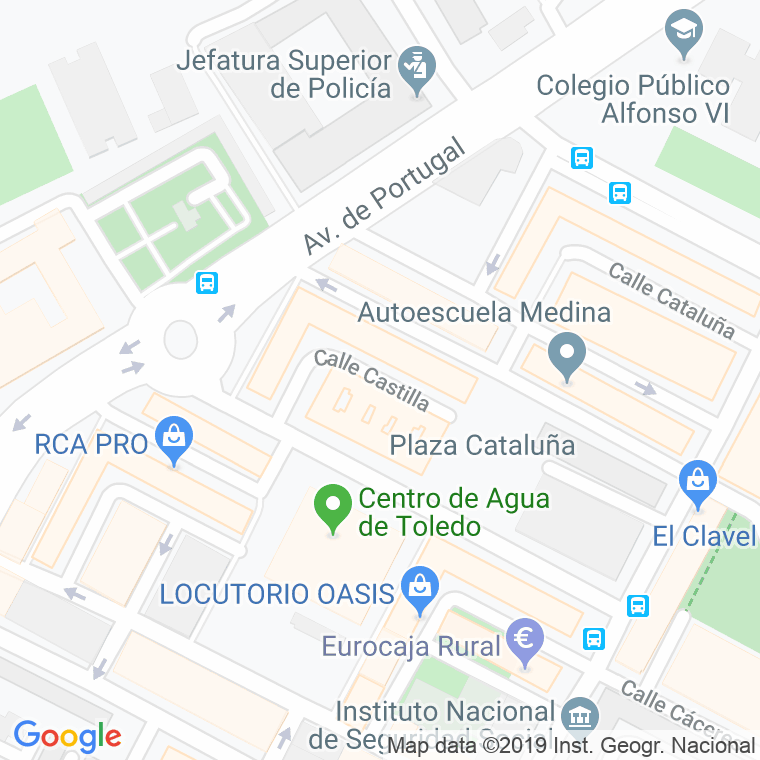 Código Postal calle Castilla en Toledo
