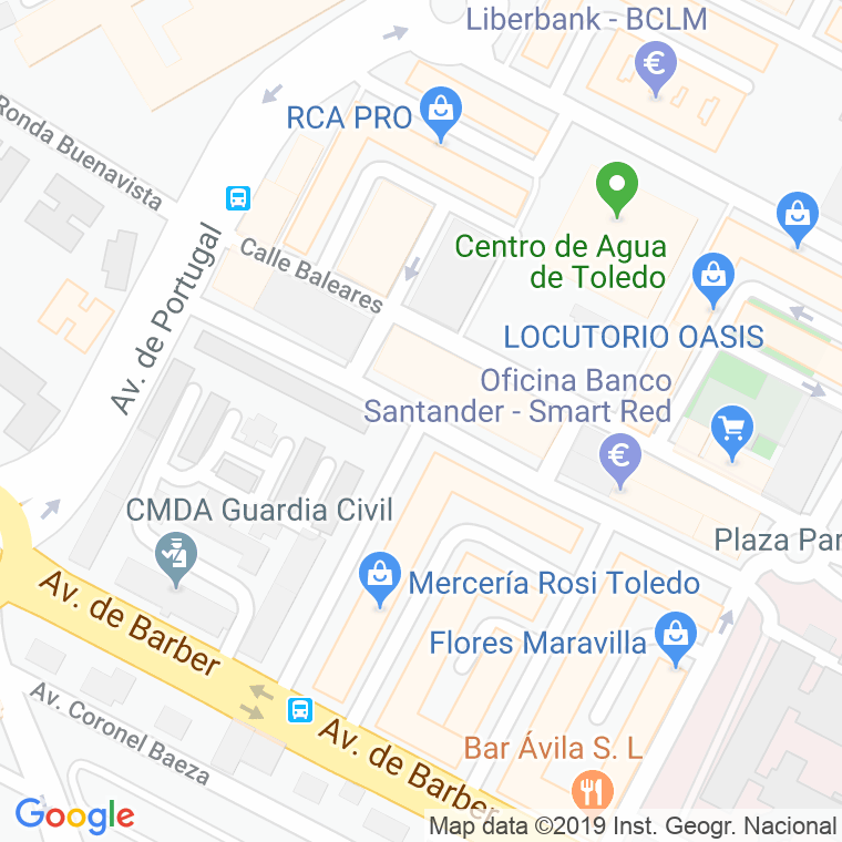 Código Postal calle Duque De Ahumada en Toledo