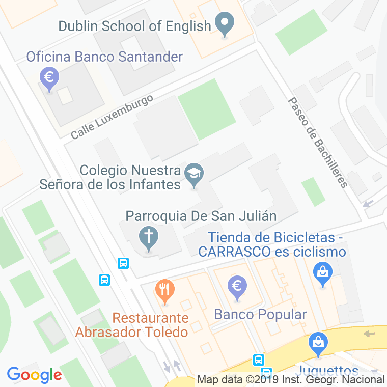 Código Postal calle Nuestra Señora De Monserrat en Toledo