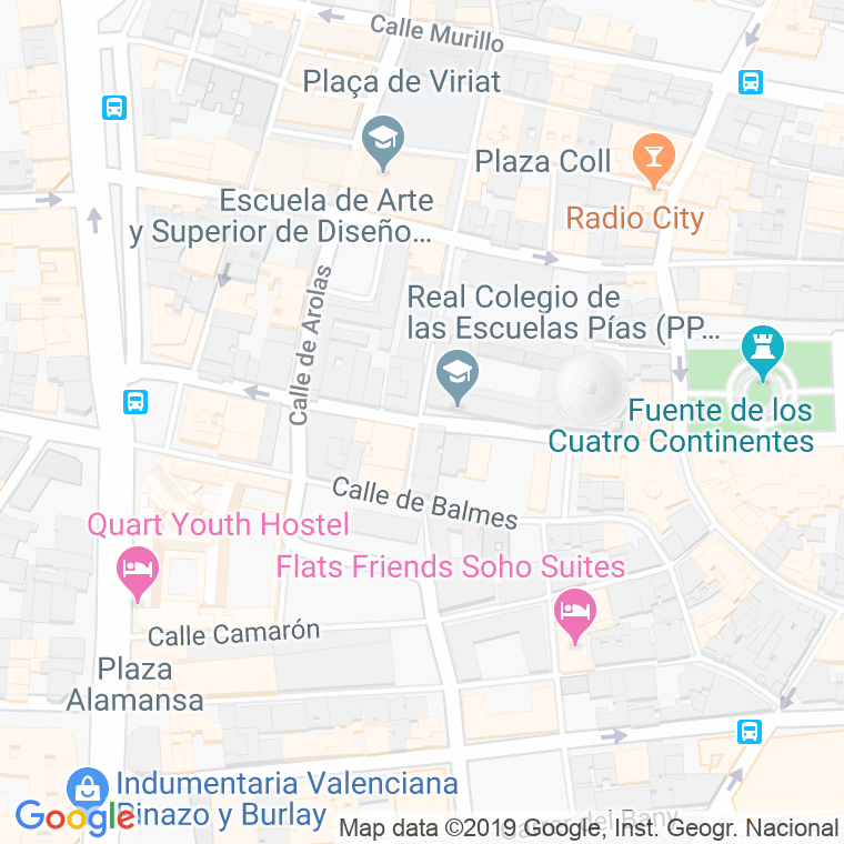 Código Postal calle Carniceros en Valencia
