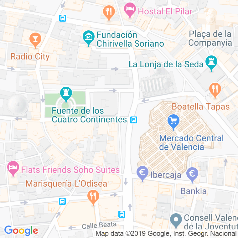 Código Postal calle Ciudad De Brujas, De La, plaza en Valencia