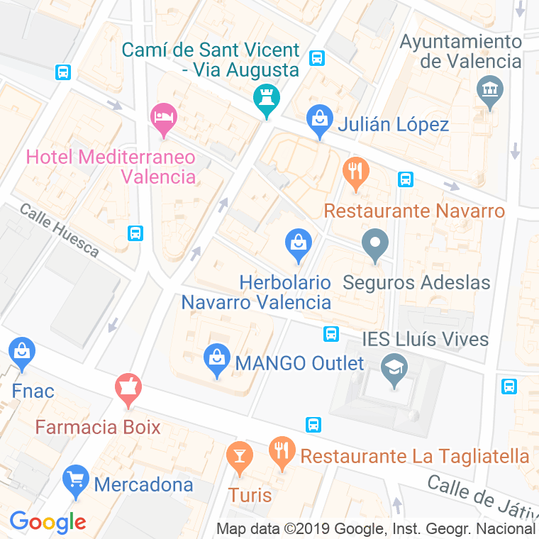 Código Postal calle Baldovi en Valencia