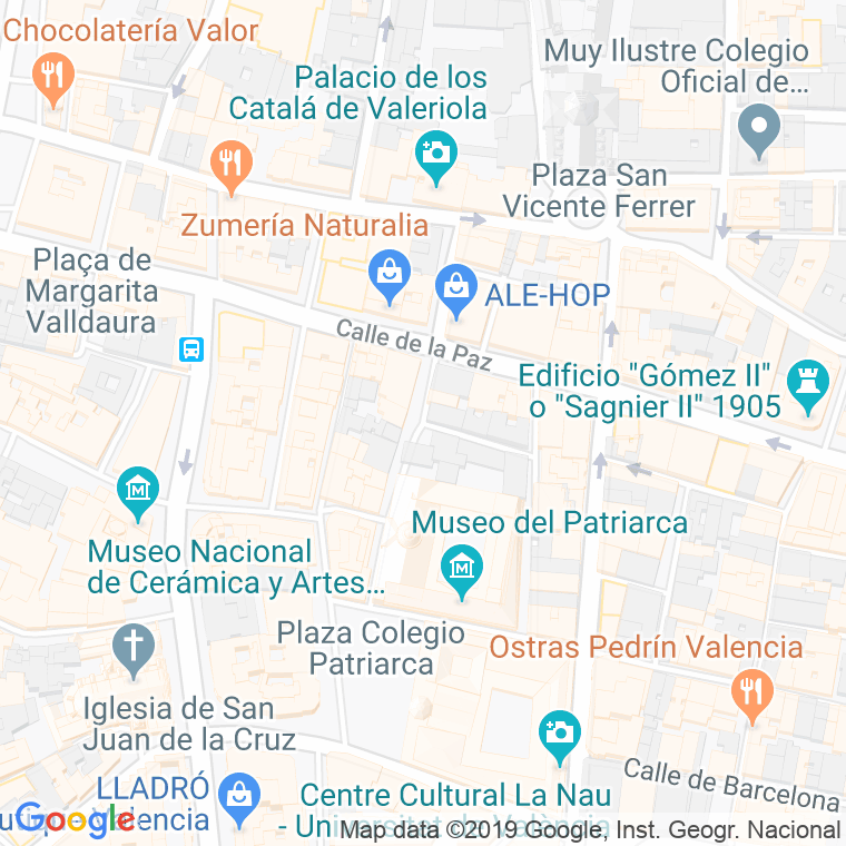 Código Postal calle Cardenal Paya en Valencia