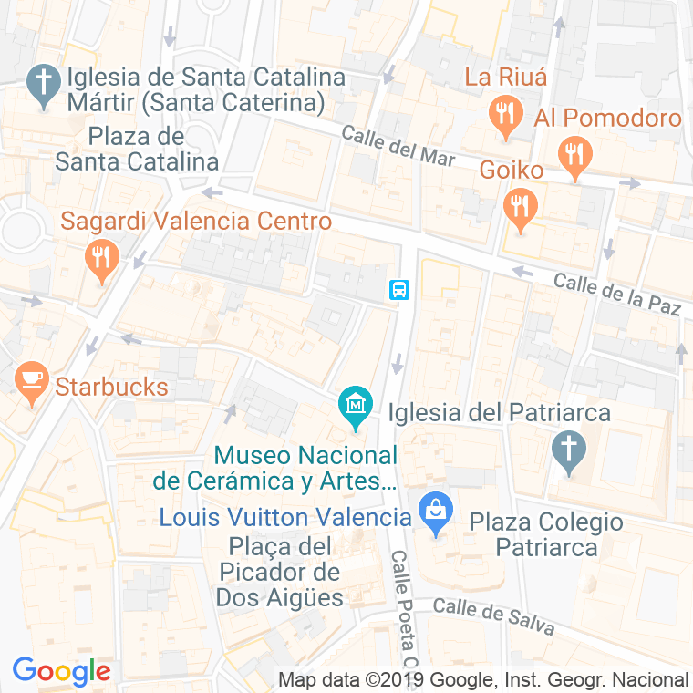 Código Postal calle Cardona en Valencia