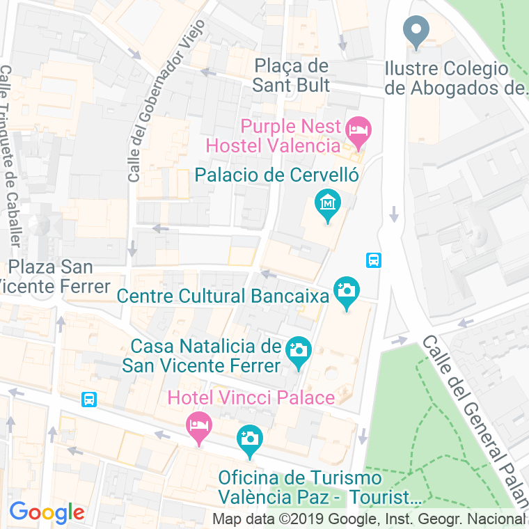Código Postal calle Meson De Teruel en Valencia